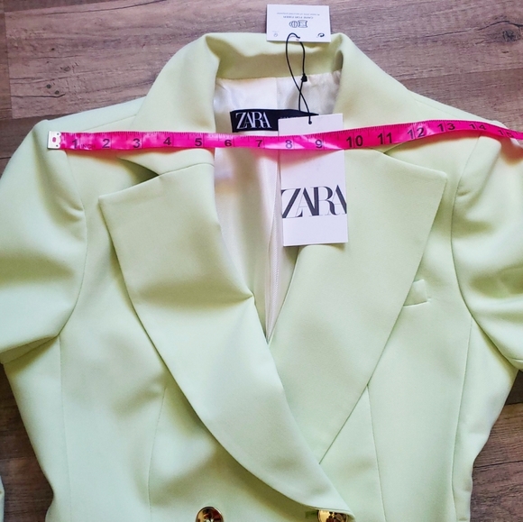 ZARA Double Breasted Blazer color Lemon - Picture 13 of 15